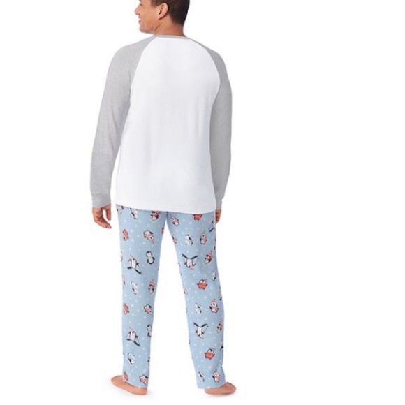 Men's Jammies For Your Families Cool Penguin Top & Pants Pajama Set - Picture 2 of 4